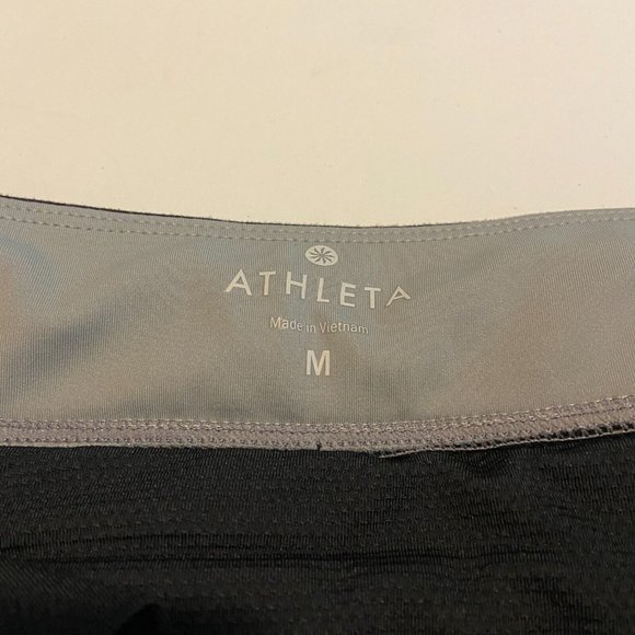 Athleta Homestretch Run Tights Womens M Gray Black Colorblock Athletic Stretch - Picture 5 of 12